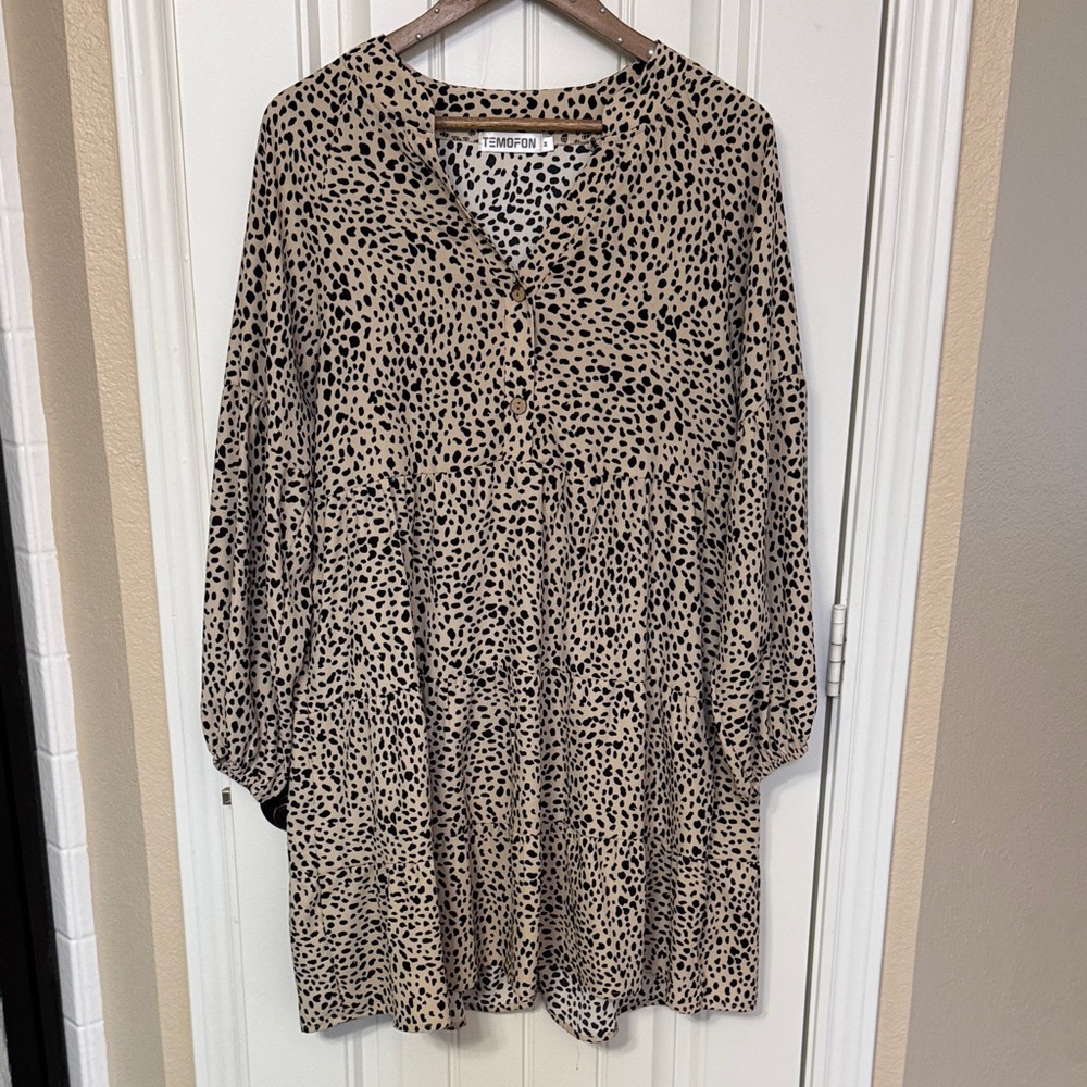 Leopard Print Tunic Dress
